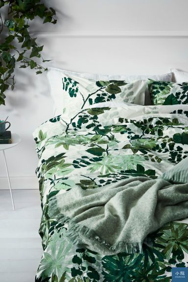 Leaf-print duvet cover set 寢具組，39.99英鎊